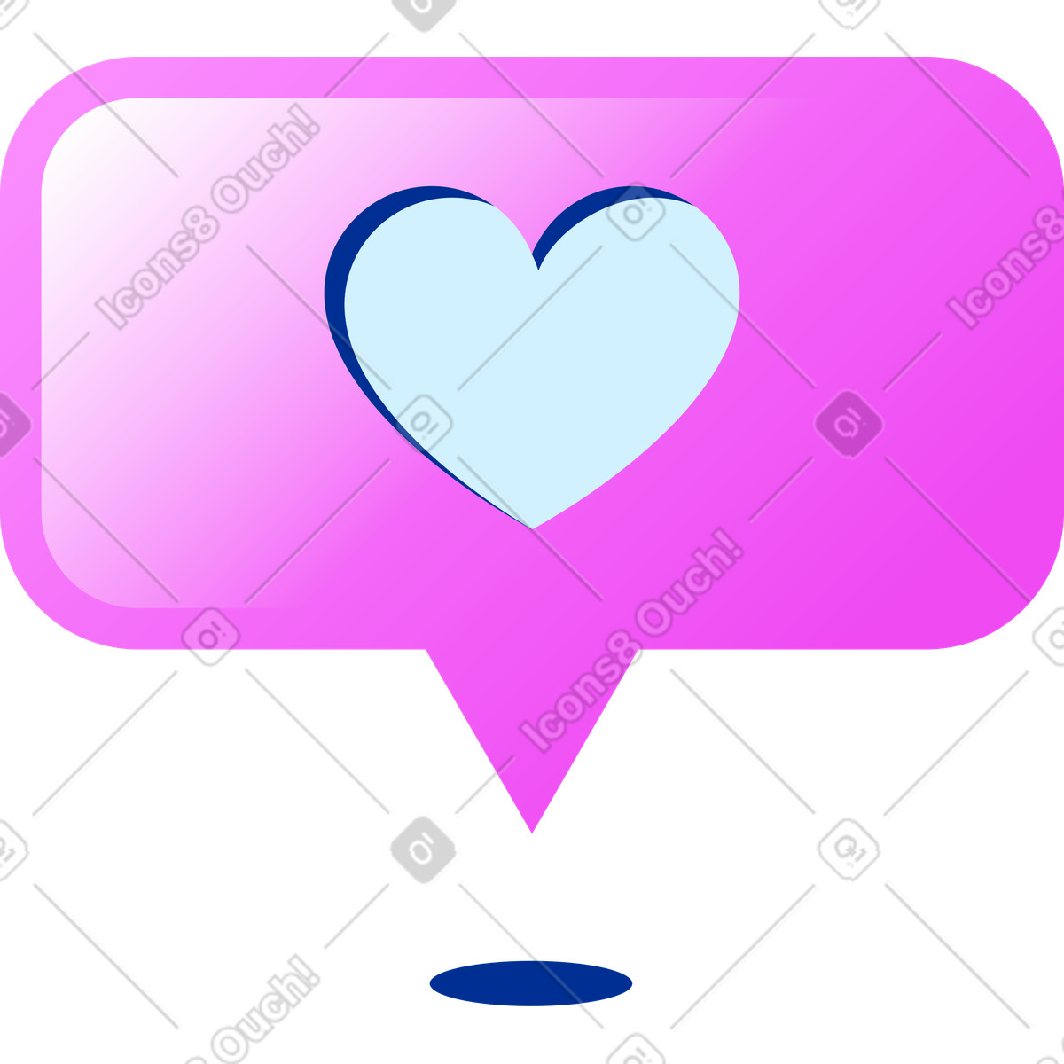 Glossy スタイルの Pink like bubble のイラストをPNG、SVG形式でダウンロード