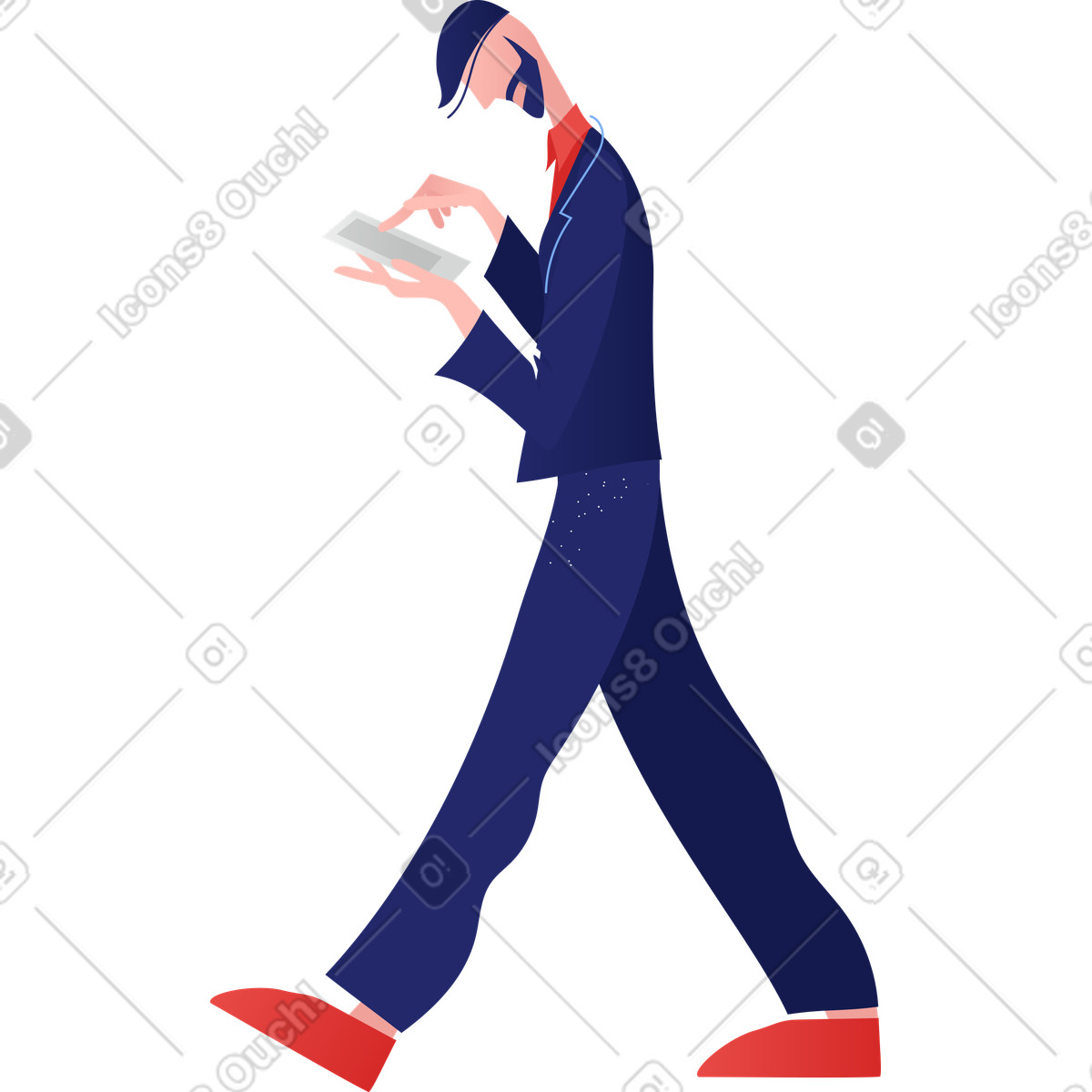 Ilustração de Homem em um terno no estilo Clip para baixar PNG, SVG