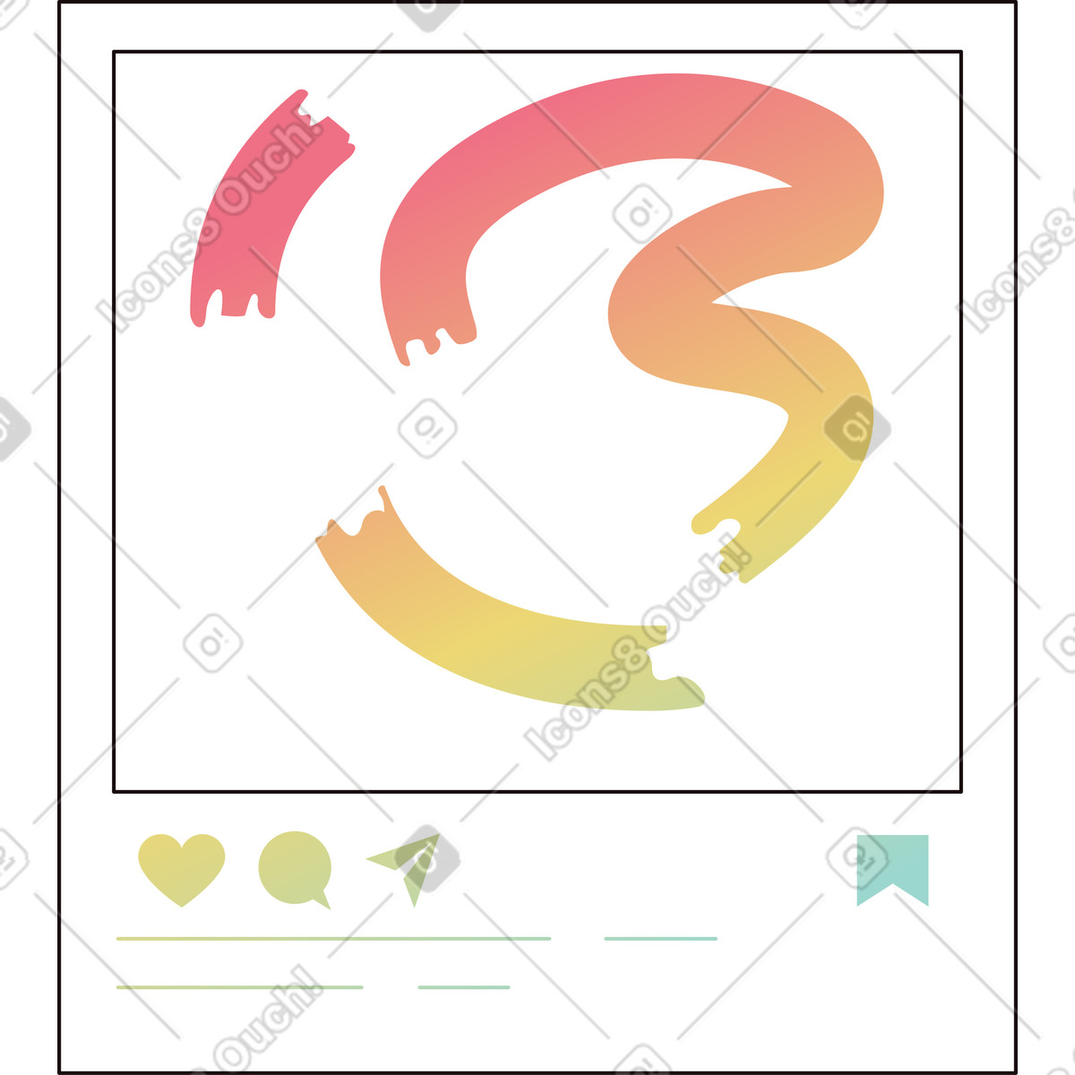 Post sui social media illustrazione in stile Delight scarica in PNG, SVG