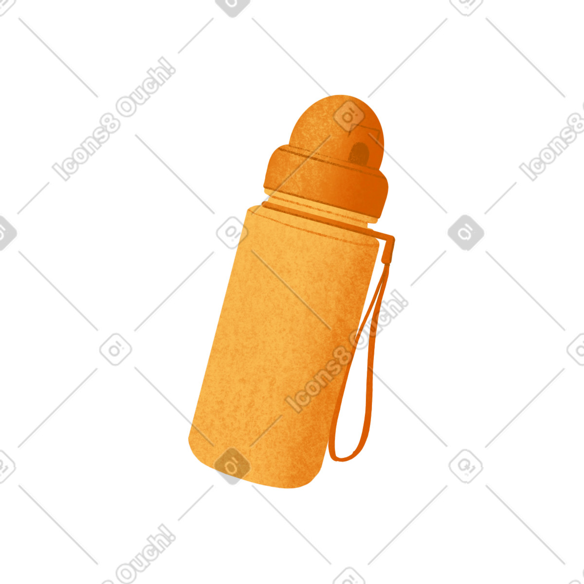 Gleam スタイルの Yellow water bottle のイラストをPNG、SVG形式でダウンロード