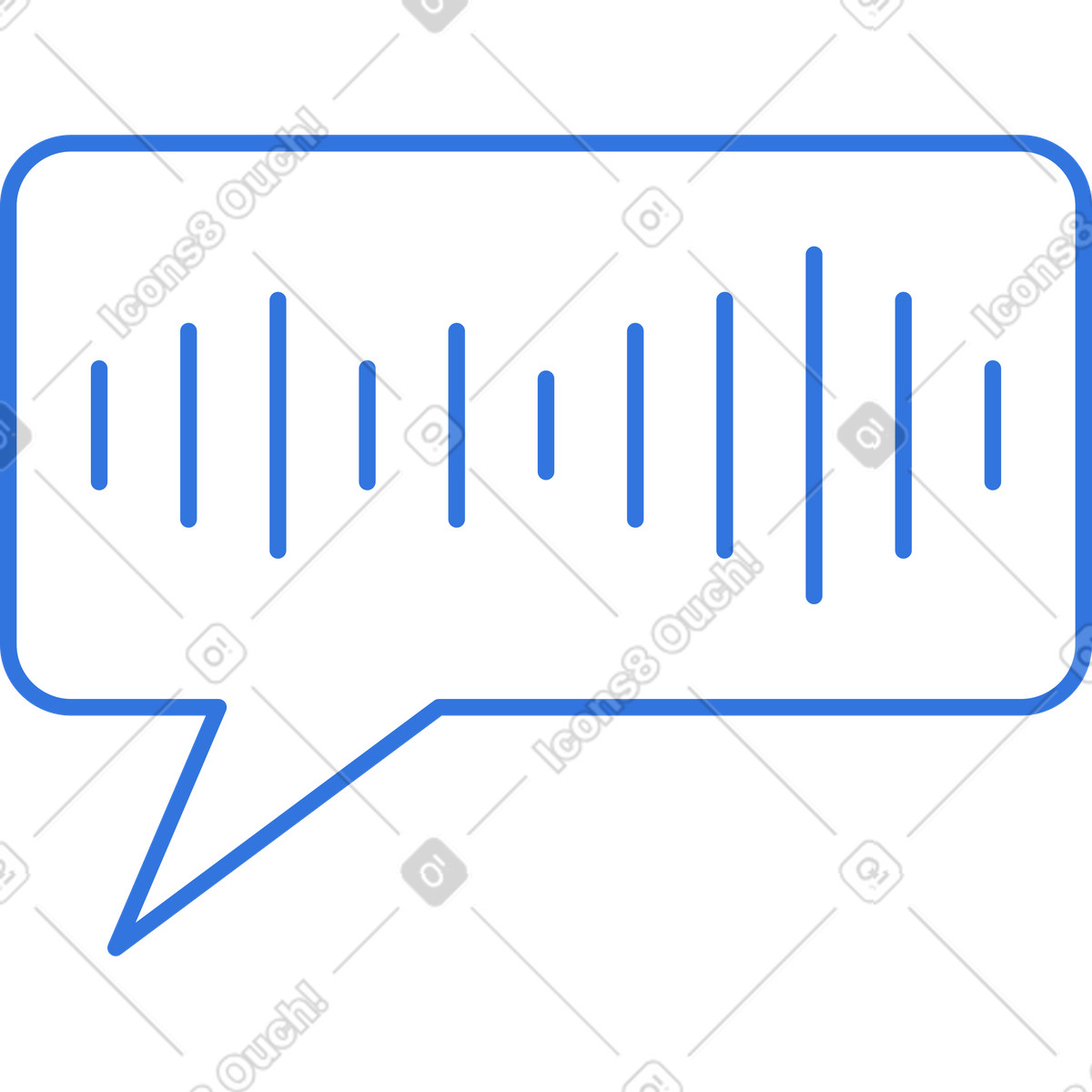 Illustration Bulle avec message vocal dans le style Sky à télécharger aux formats PNG, SVG
