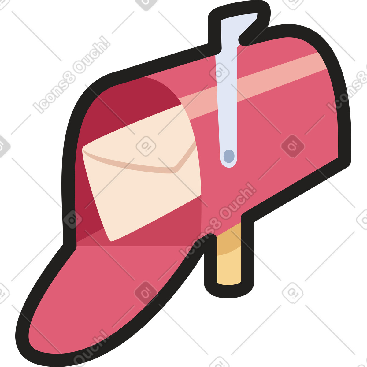 Mailbox illustration in Clipart style download in PNG, SVG