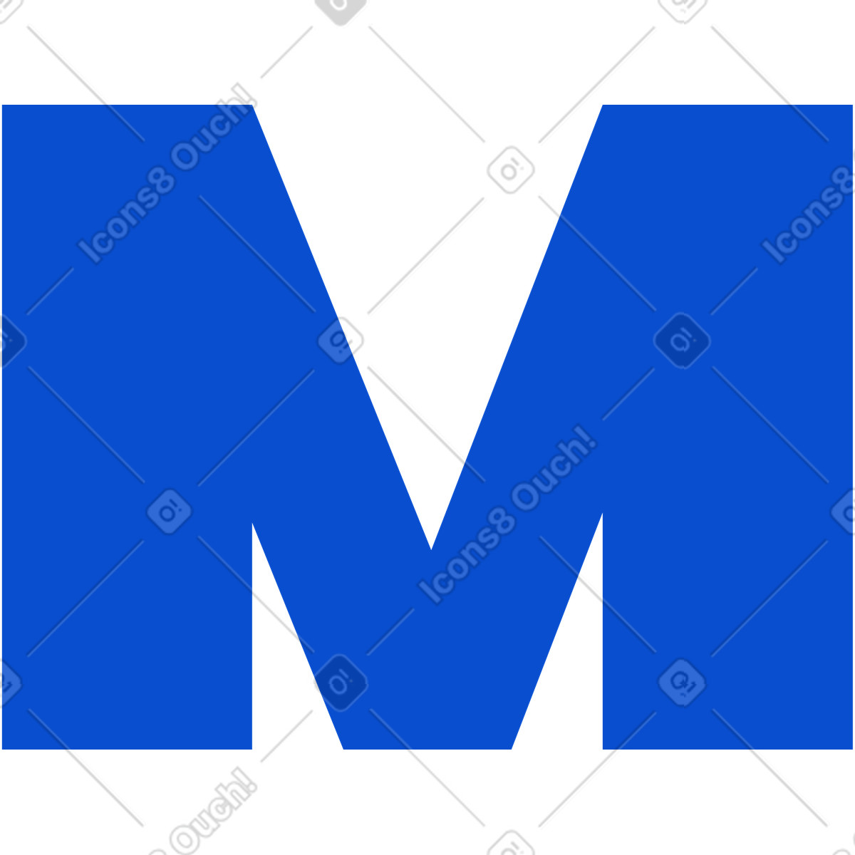 Ilustración Letra m en estilo Tiny a descargar en PNG y SVG