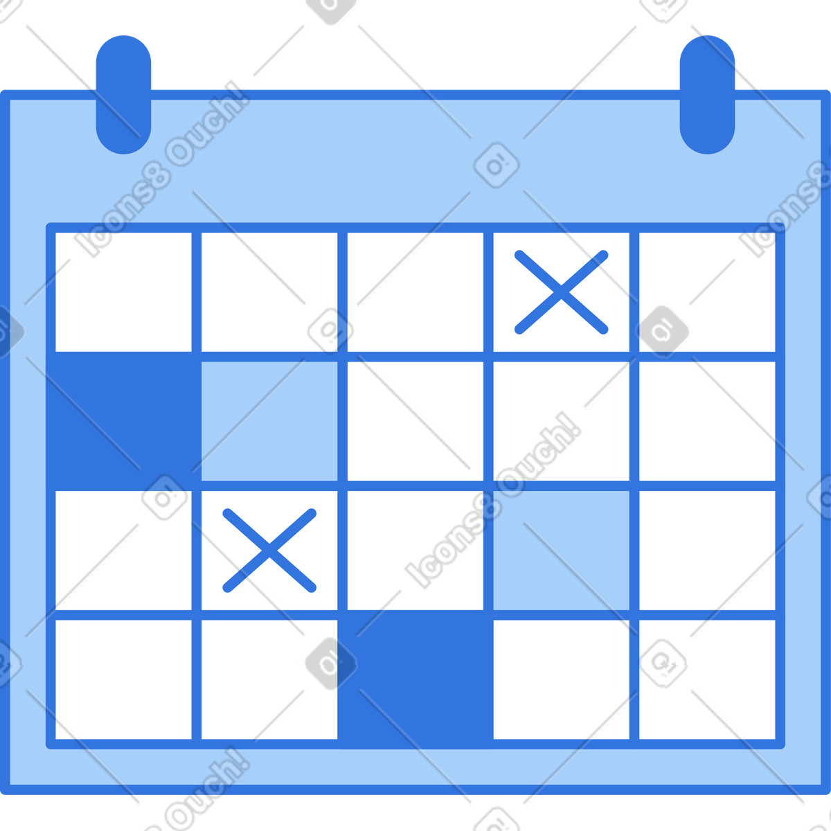 Calendario illustrazione in stile Sky scarica in PNG, SVG
