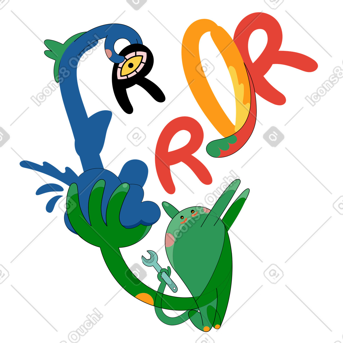 Иллюстрация Ошибка в стиле Surr — скачать в форматах PNG, SVG