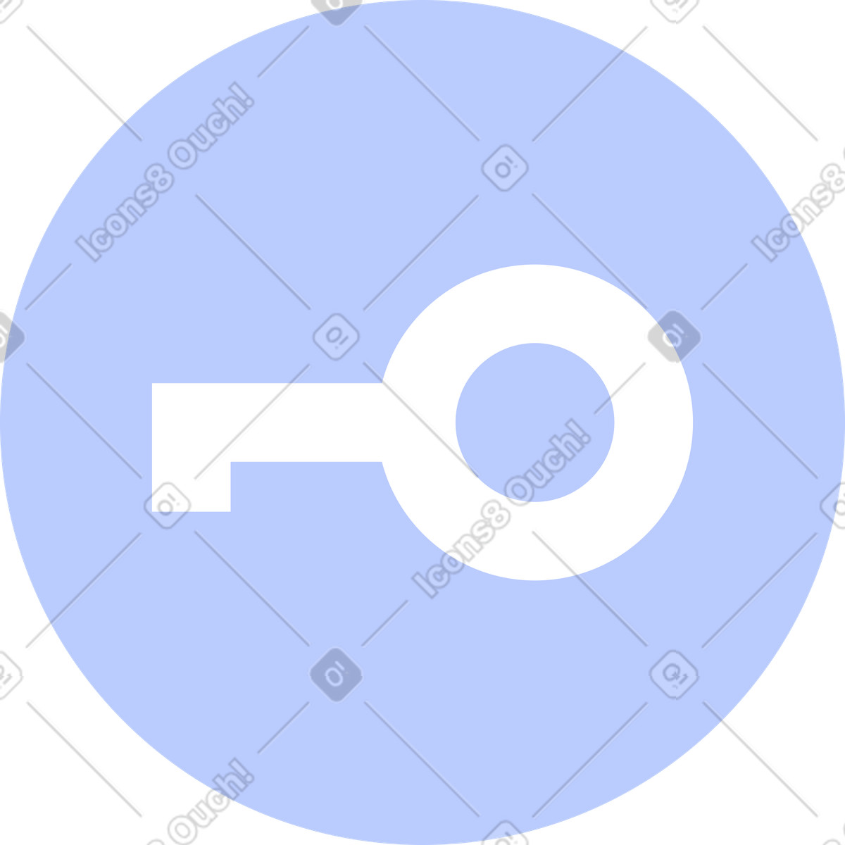 Key in circle illustration System style download PNG, SVG