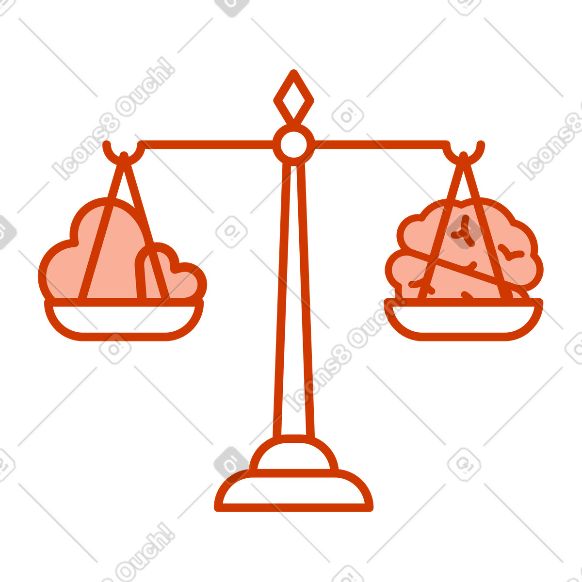 Ilustración La ética de ia se equilibra en balanza estilo Natty a descargar PNG y SVG