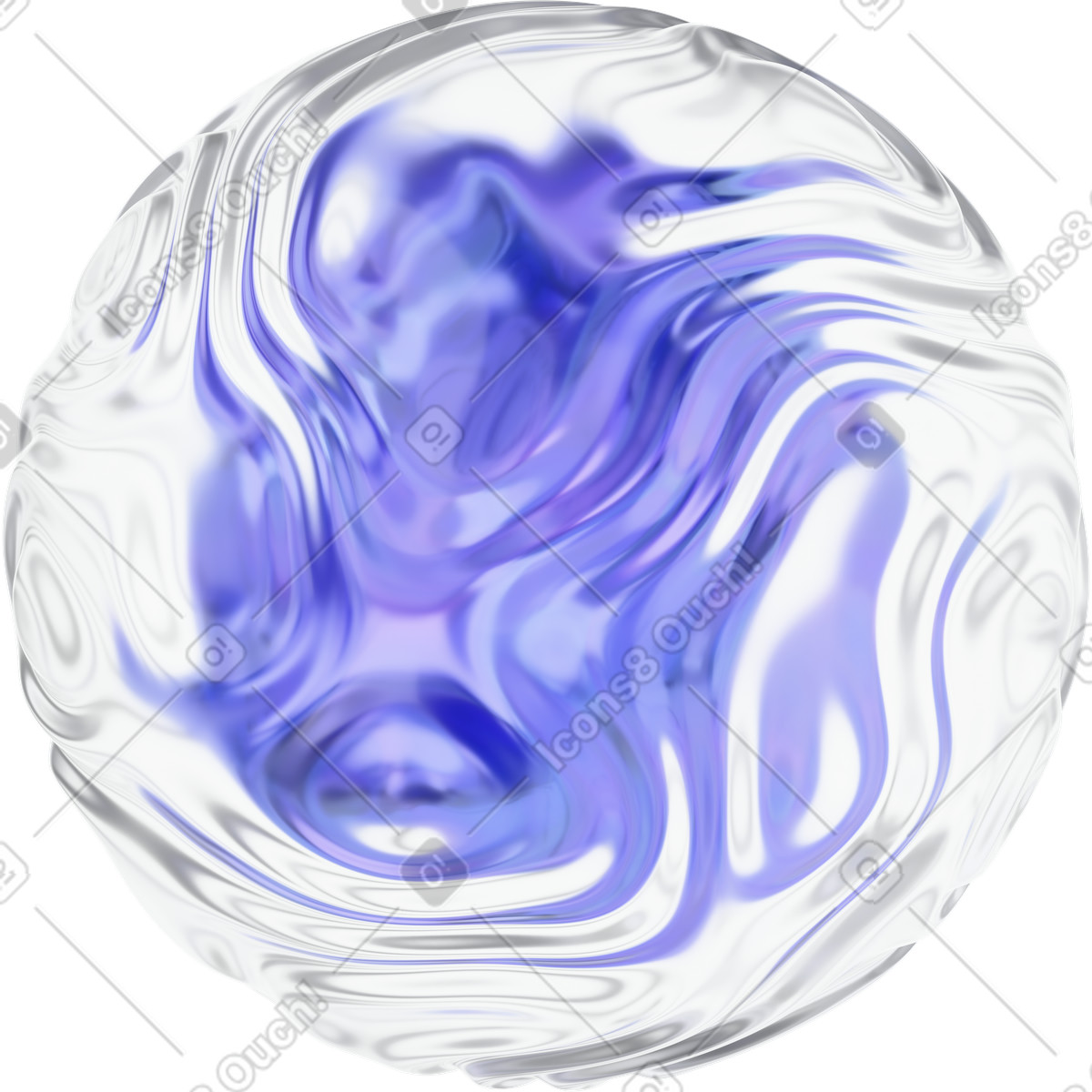 Ilustração animada de Glass abstraction sphere em no estilo 3D Glassy para baixar em GIF, Lottie (JSON), AE