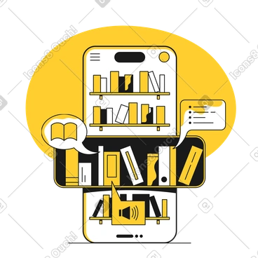 Online bookstore, ebook reader or online library PNG, SVG