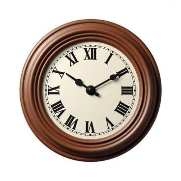 A classic wall clock with a steady ticking hand, representing the stability of time.