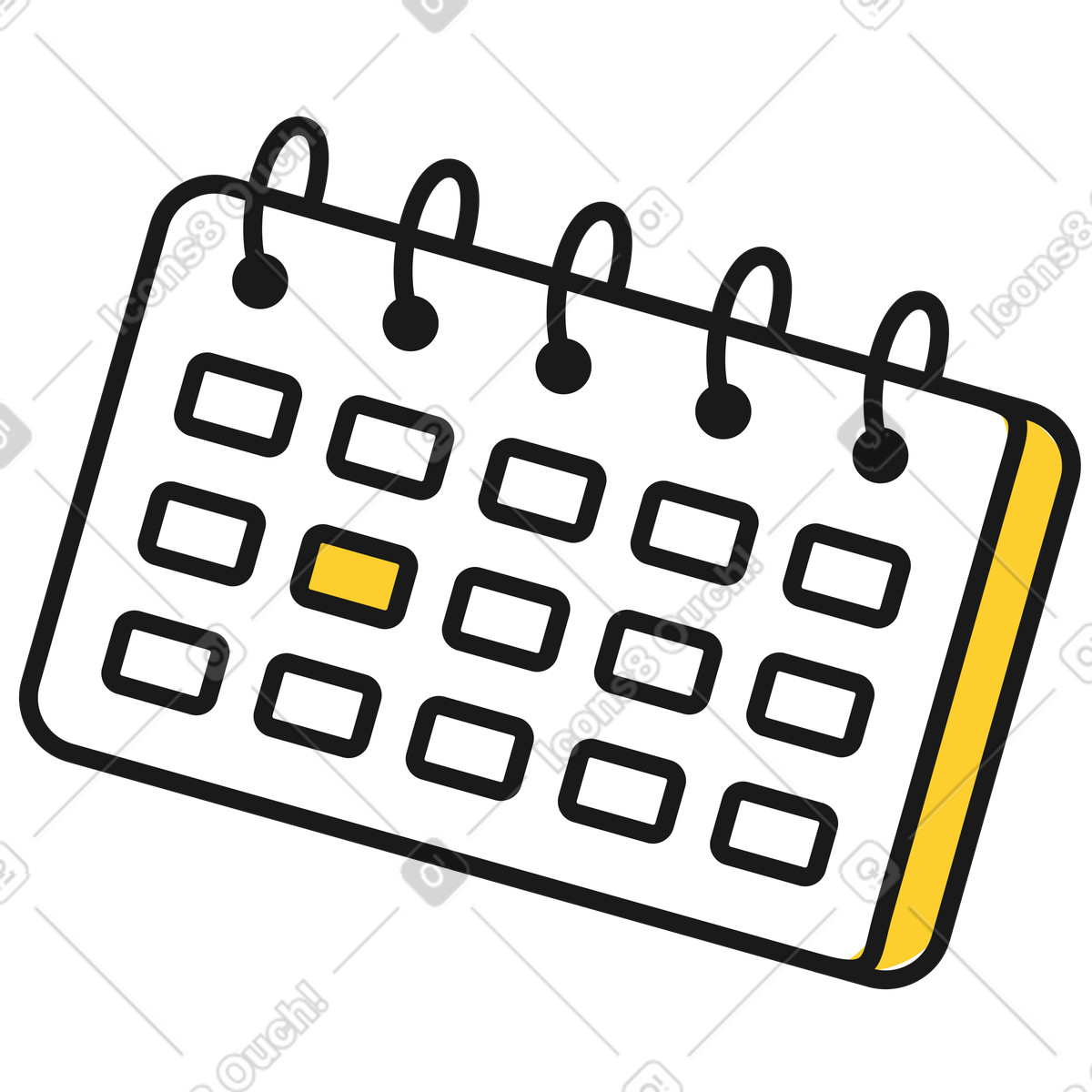 Calendario illustrazione in stile Taxi scarica in PNG, SVG