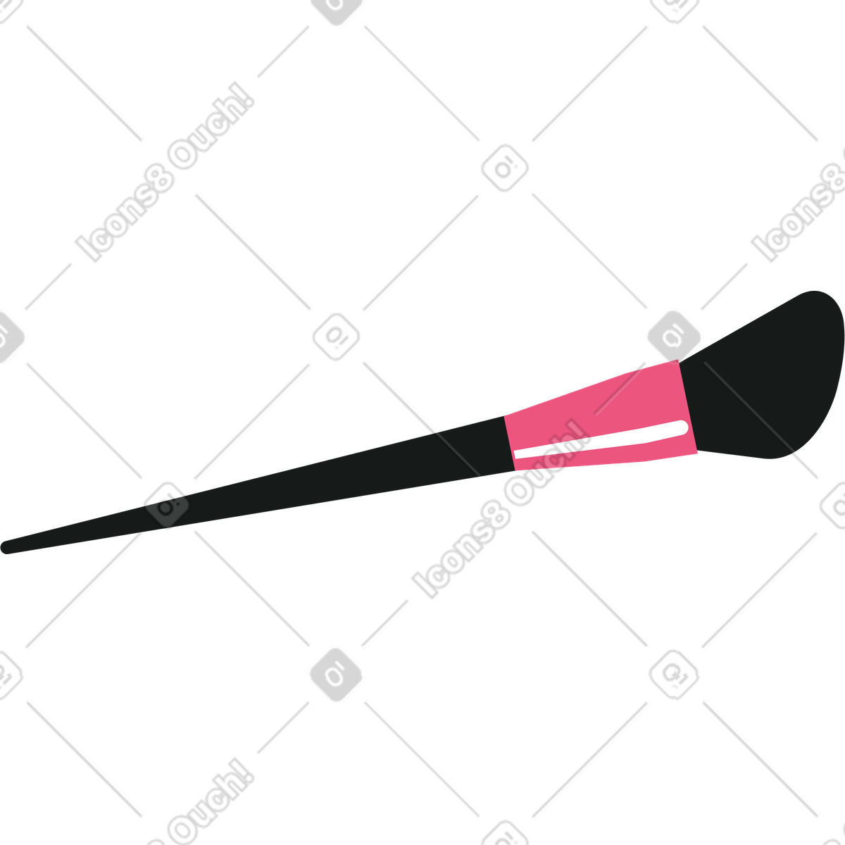 Cosmetic brush illustration in Lounge style download in PNG, SVG