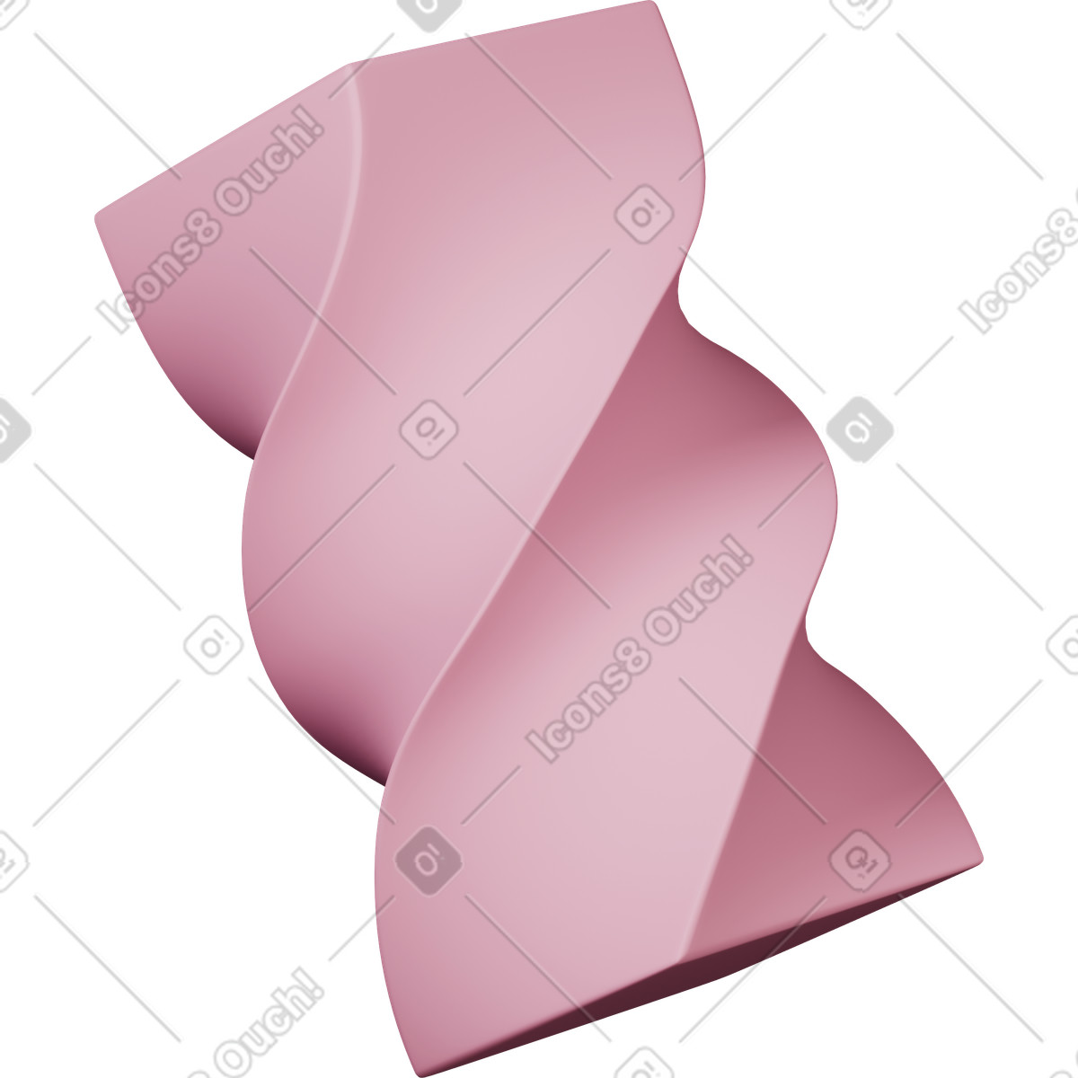 Ilustração de Twisted cube em no estilo 3D Casual life para baixar em PNG, SVG