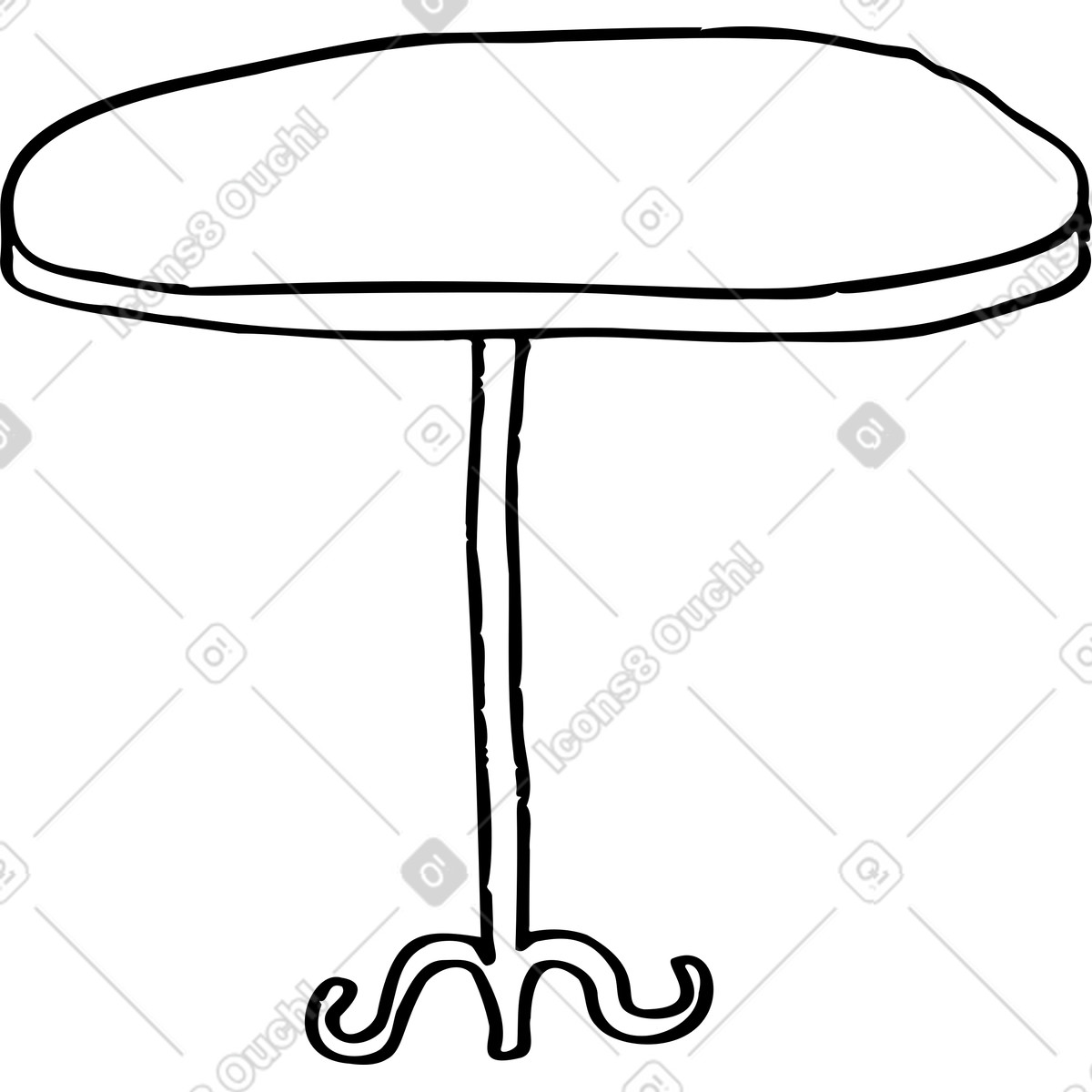 Illustration Table ronde vintage dans le style Marks à télécharger aux formats PNG, SVG