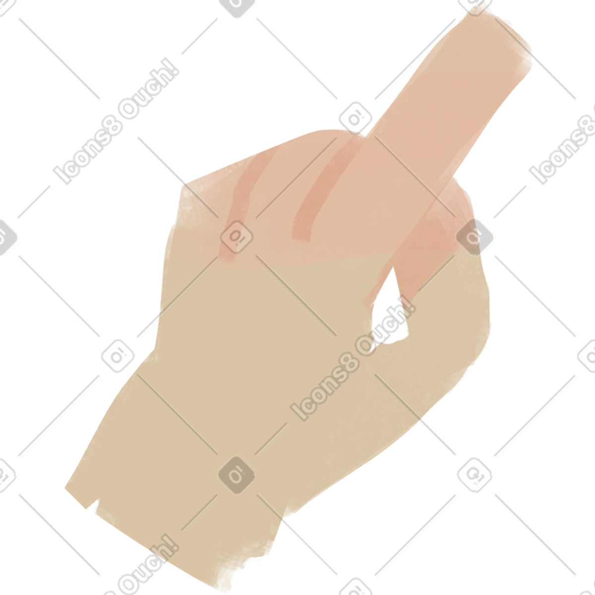 Illustration Hand with index finger out dans le style Fabulous à télécharger aux formats PNG, SVG