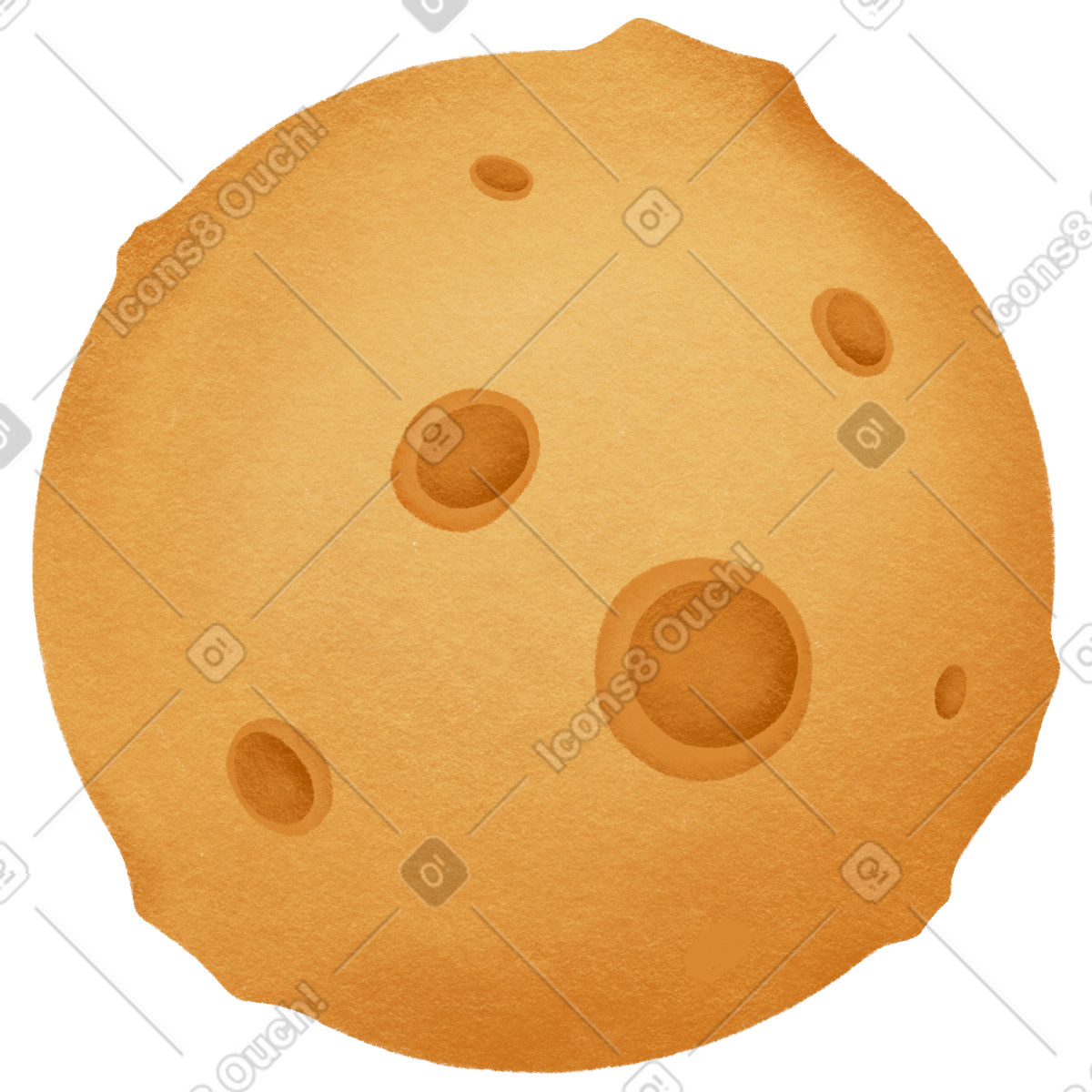 Moon-Illustration im Woolly-Stil als Download in PNG, SVG