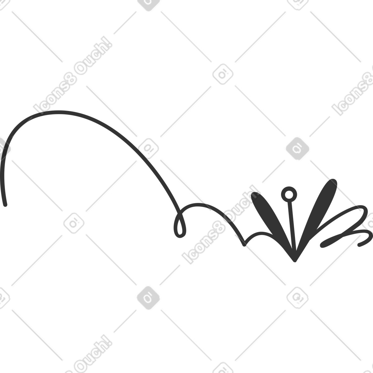 Cespuglio illustrazione in stile Crayon scarica in PNG, SVG