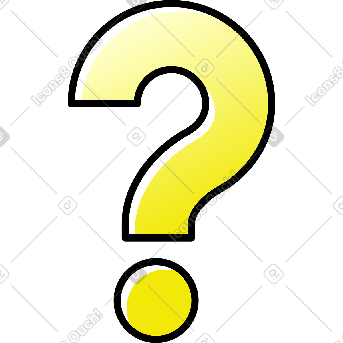Question mark illustration in Pocus style download in PNG, SVG