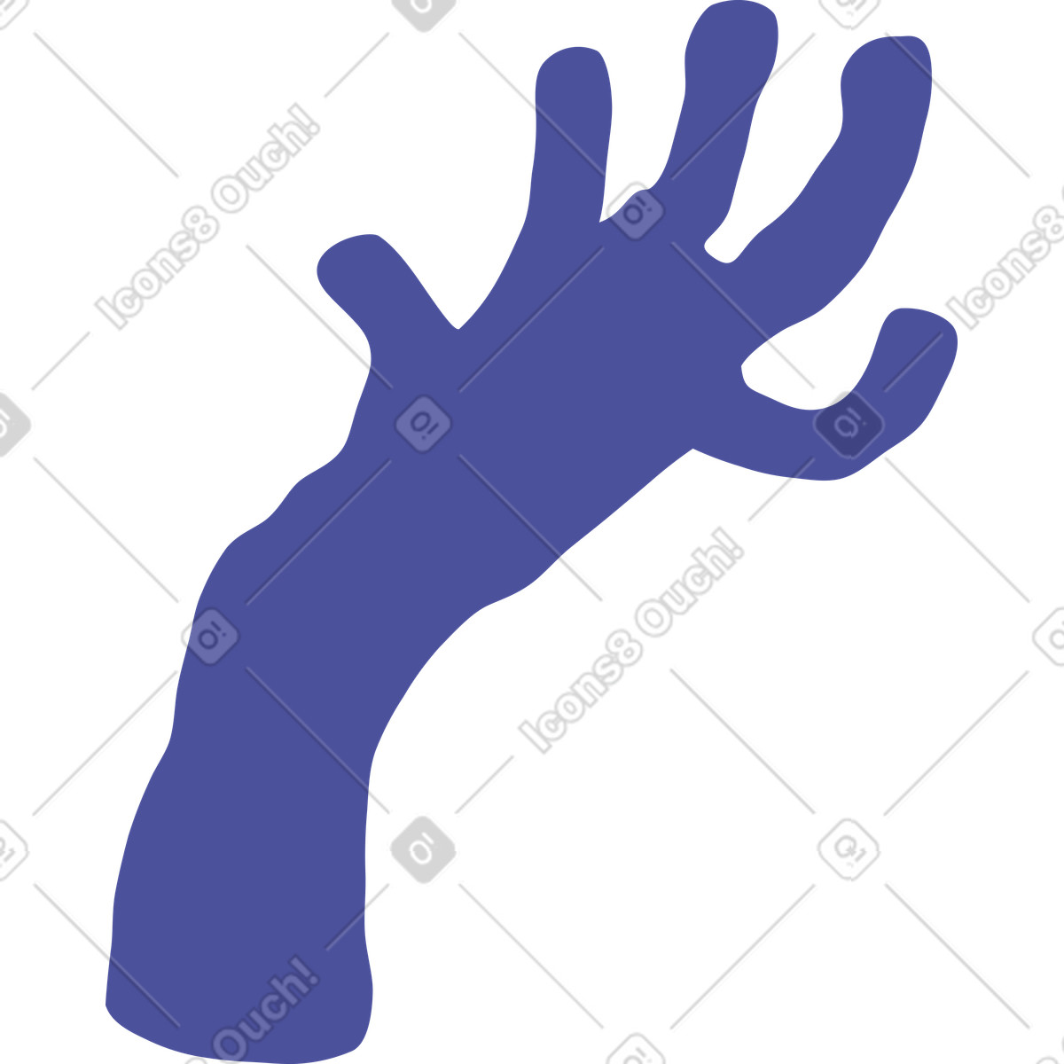 Braccio illustrazione in stile Stripy scarica in PNG, SVG