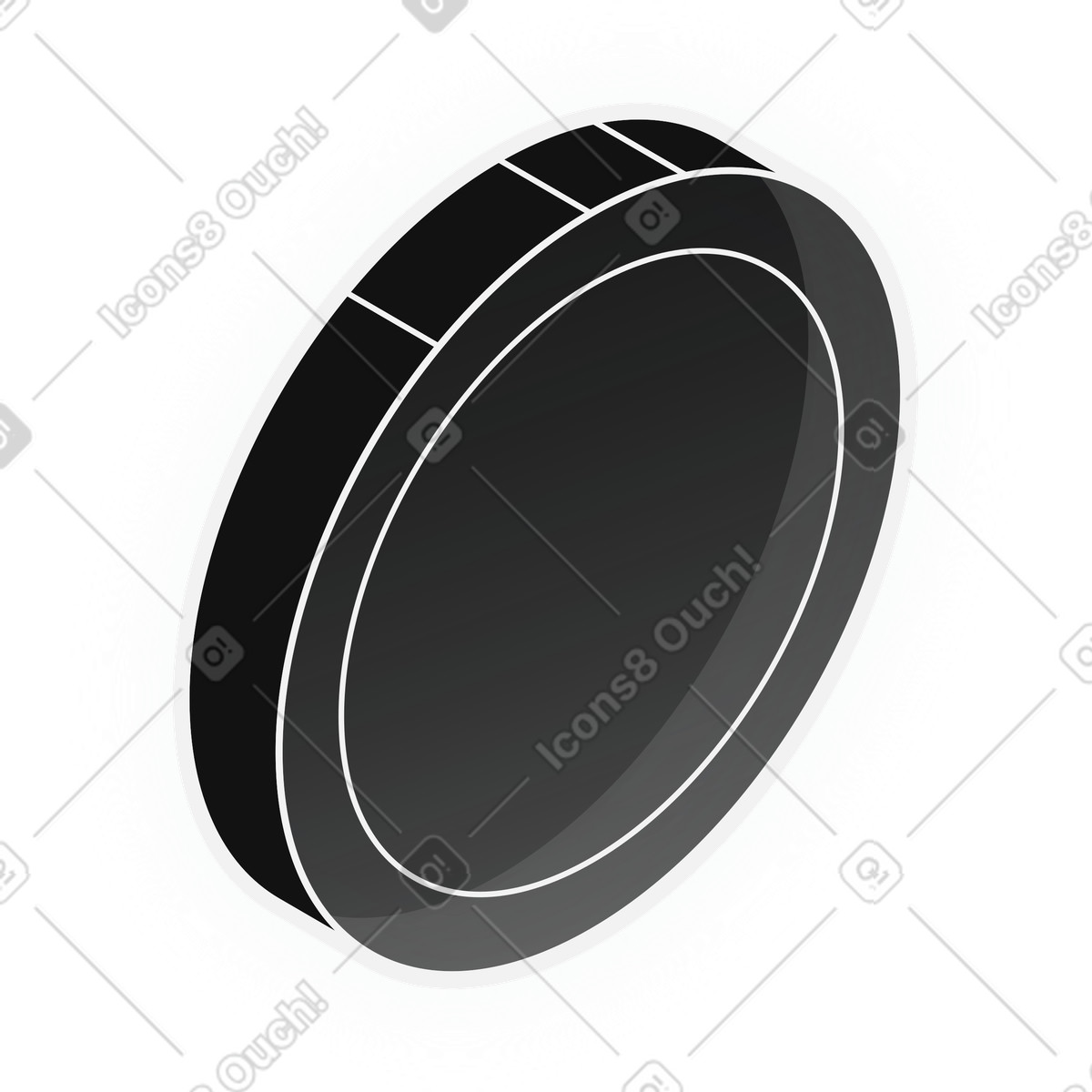 Ilustración Moneda de gradiente en estilo Inverse a descargar en PNG y SVG