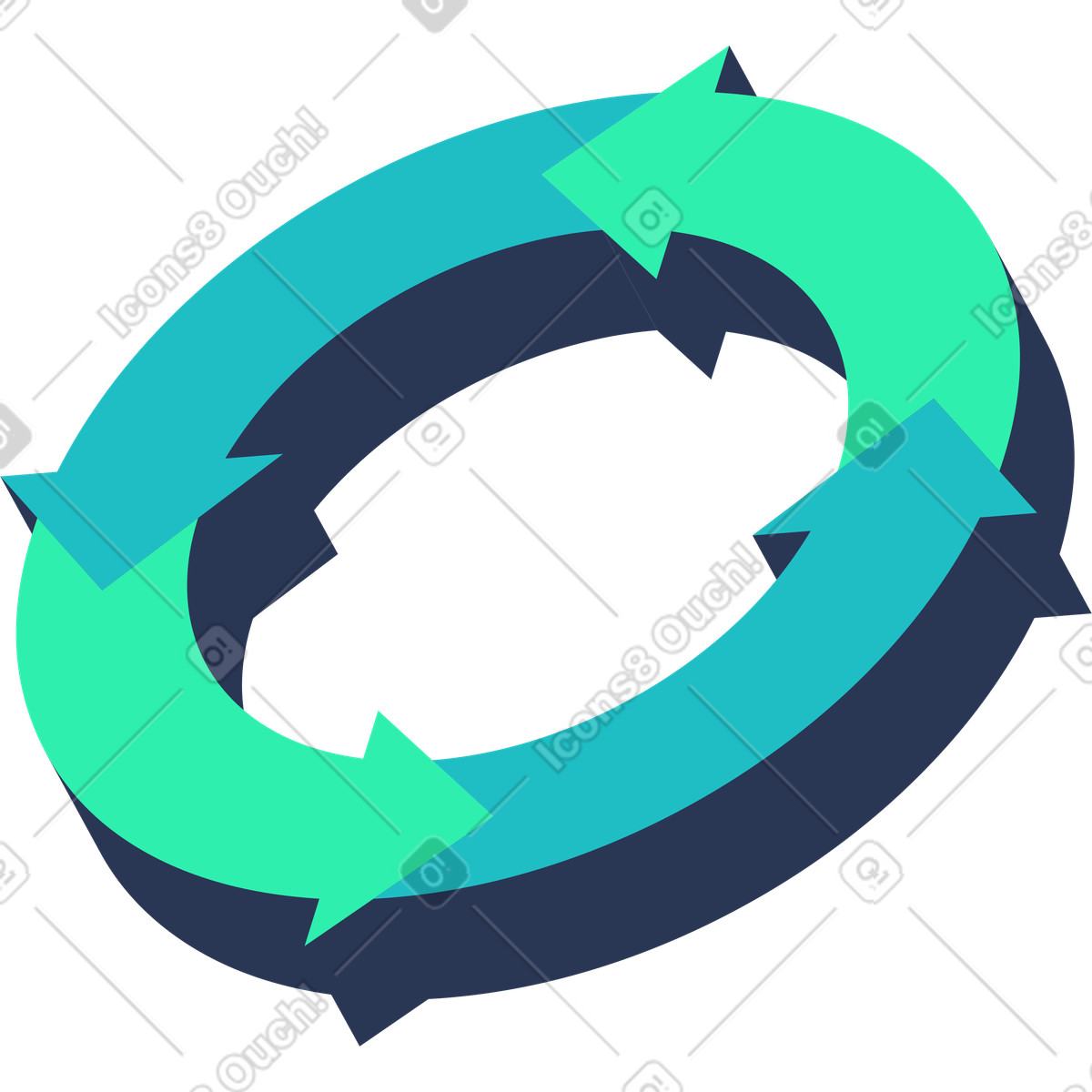 Flechas circulares illustration in Lucent style download in PNG, SVG