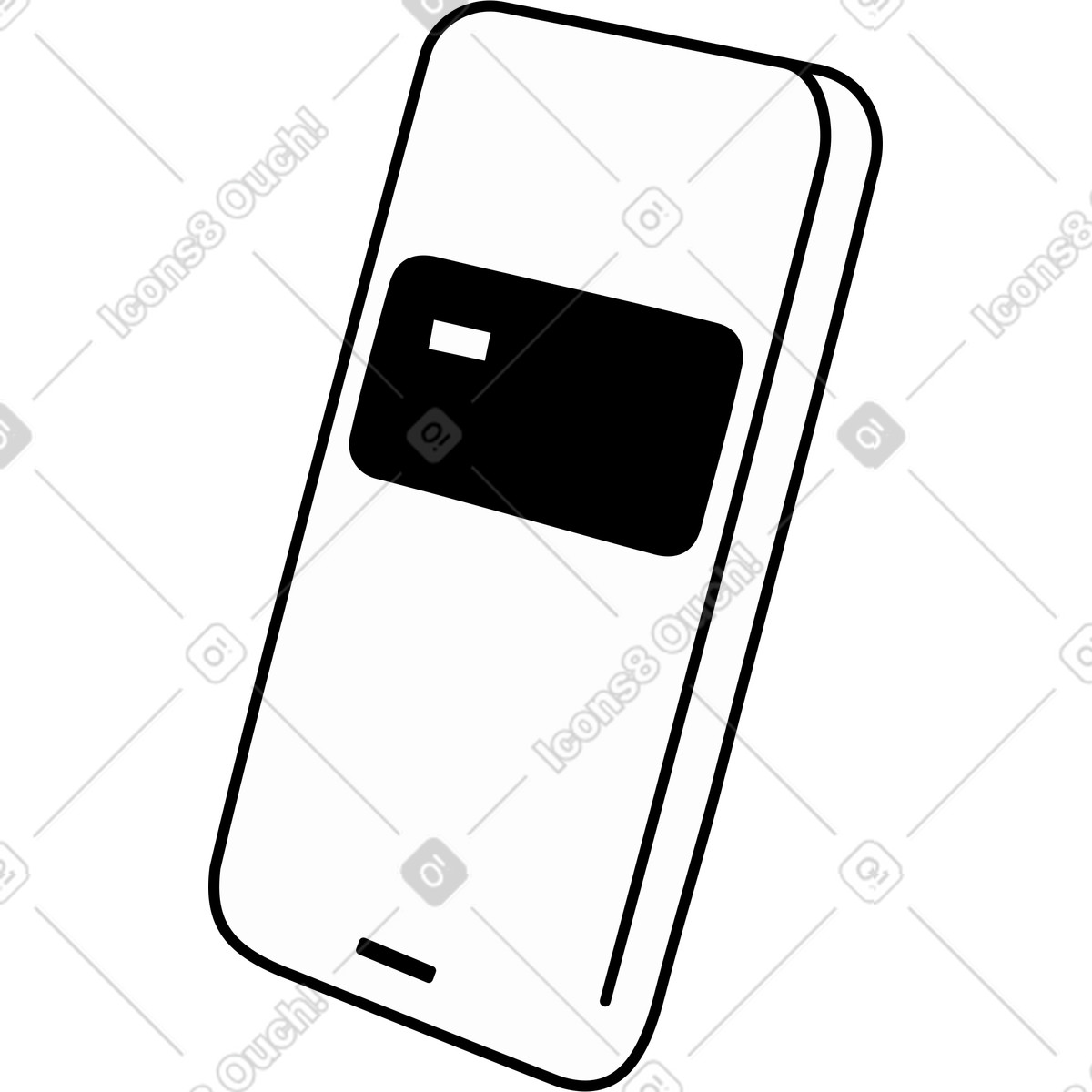 Illustration Téléphone portable dans le style Weekday à télécharger aux formats PNG, SVG