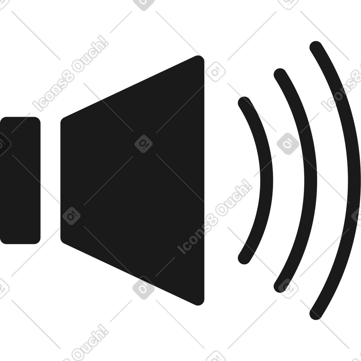 Sound sign illustration in Taxi style download in PNG, SVG