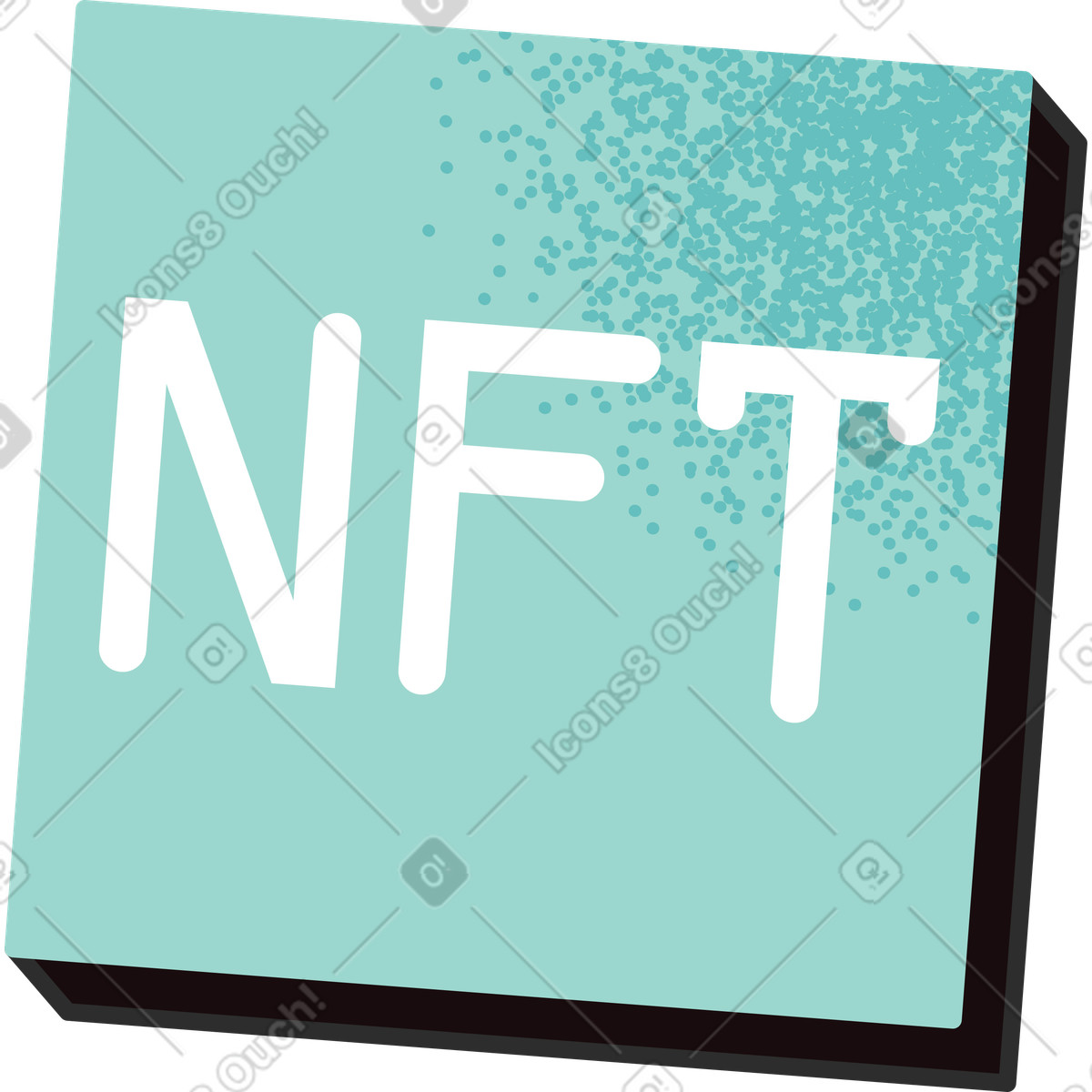 Nft quadrato illustrazione in stile Delight scarica in PNG, SVG