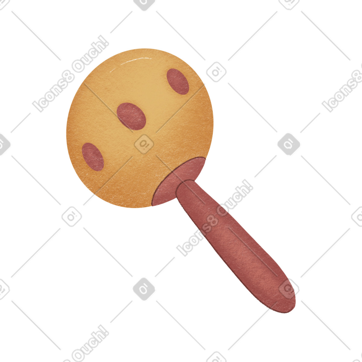 Maracas illustration in Woolly style download in PNG, SVG