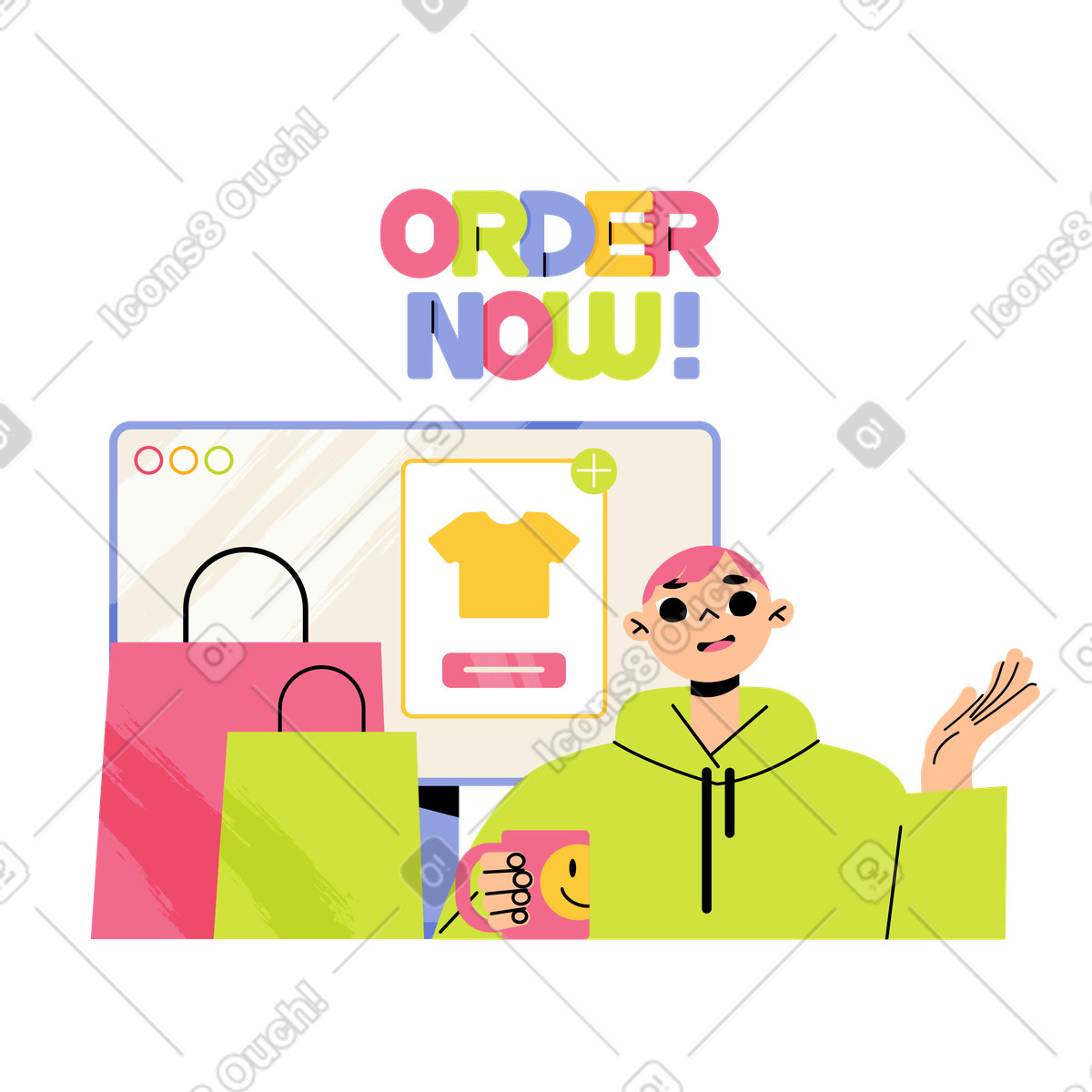 Ilustração de Lettering encomende agora com navegadores lojas online em no estilo Juicy para baixar em PNG, SVG