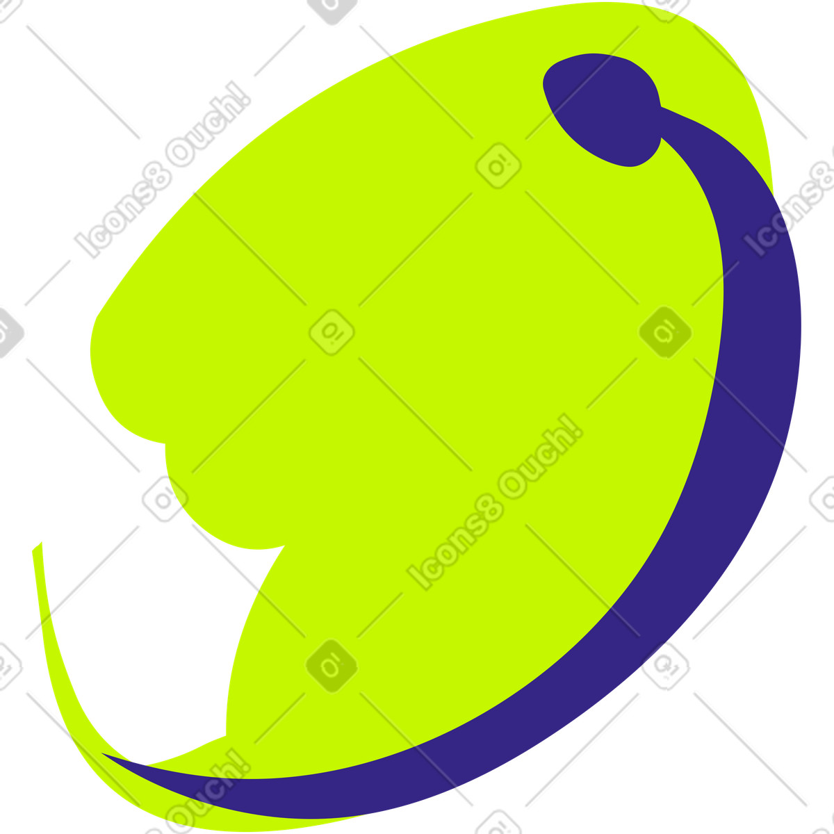 Olive-Illustration im Glam-Stil als Download in PNG, SVG