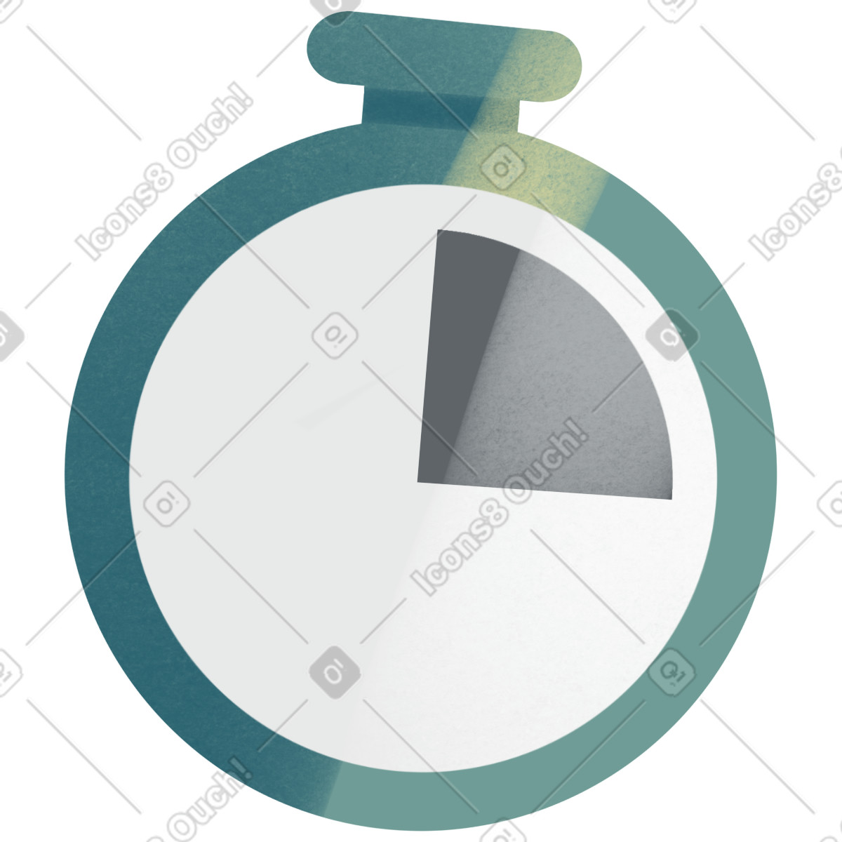 Stopwatch with dial illustrazione in stile Shine scarica in PNG, SVG