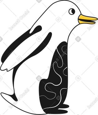 펭귄 측면보기 PNG, SVG