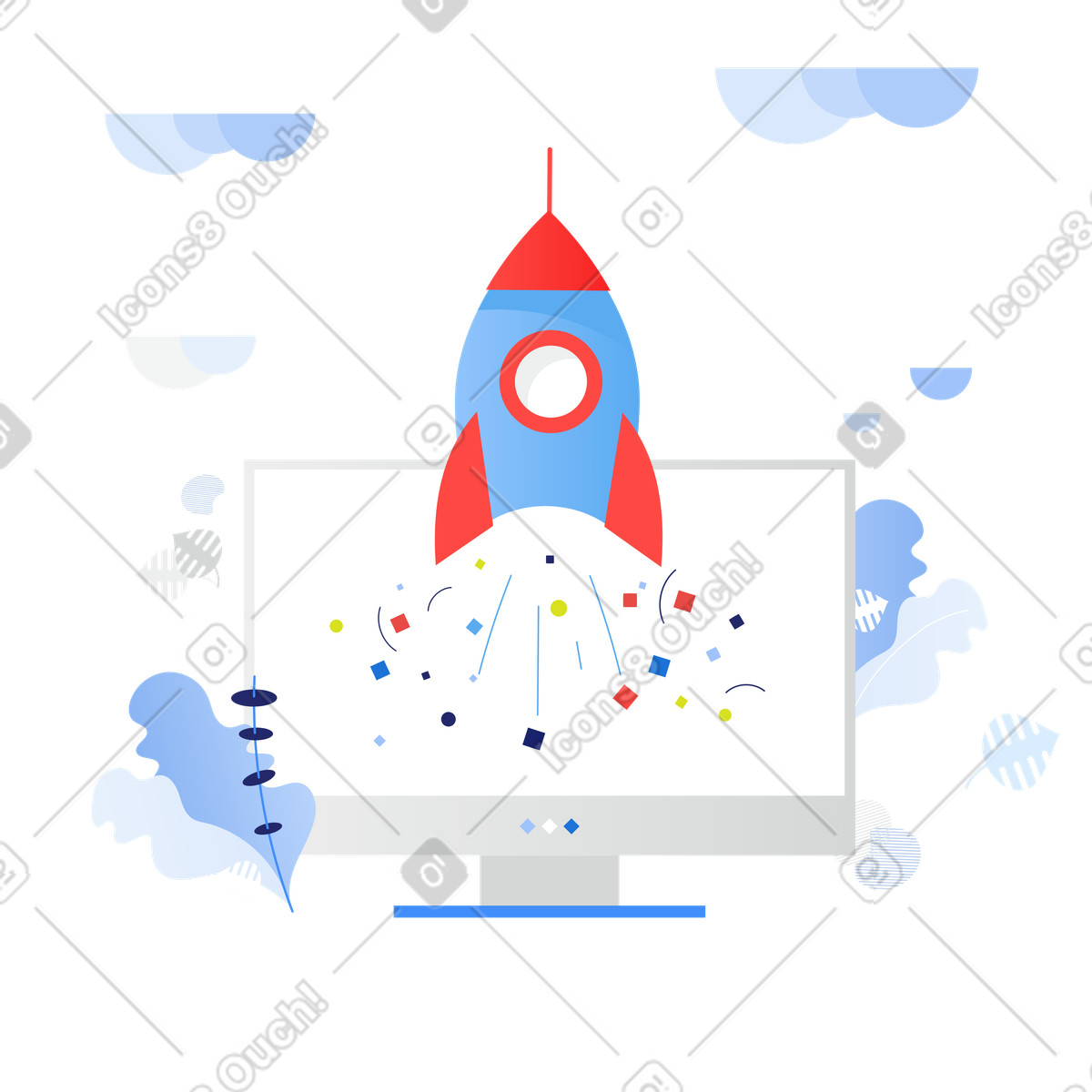 Start-up illustrazione in stile Clip scarica in PNG, SVG