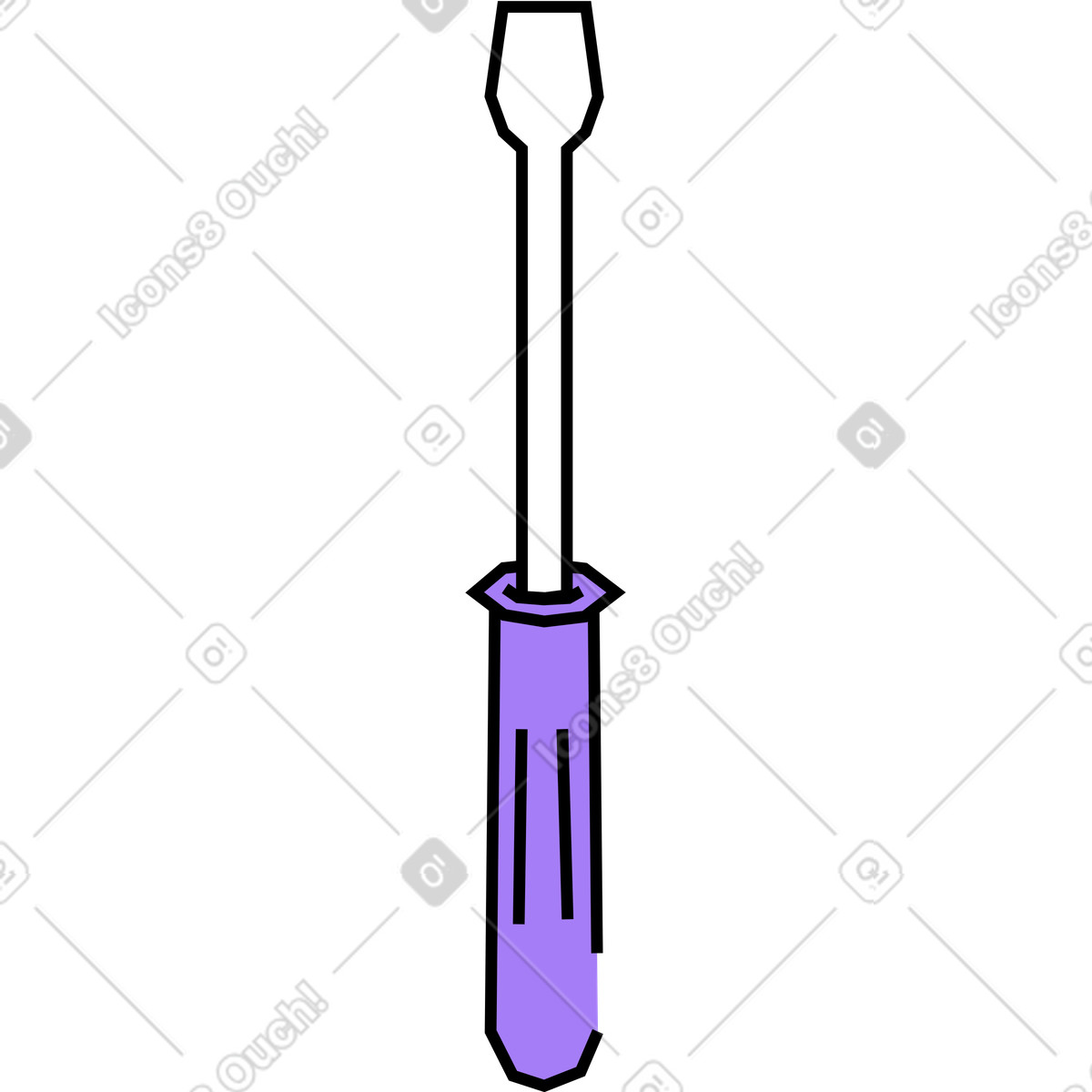 Screwdriver illustration in PNG, SVG