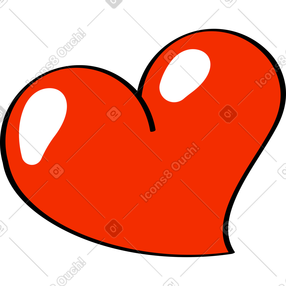 Amore illustrazione in stile Looney scarica in PNG, SVG