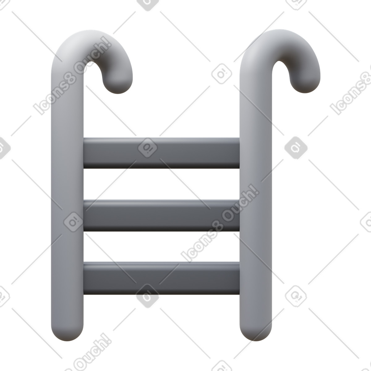 下载 3D Fluency 风格的 Ladder 插画，支持 PNG、SVG 格式