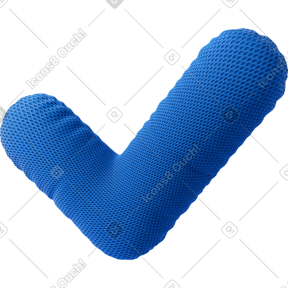 Ilustração de Blue check mark em no estilo Experimental para baixar em PNG, SVG