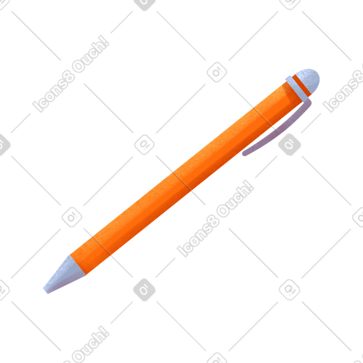 Illustration Orange pen dans le style Shine à télécharger aux formats PNG, SVG
