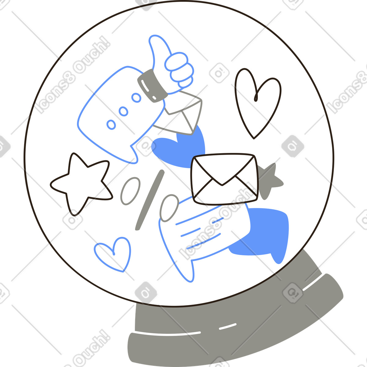 Palla magica illustrazione in stile Plain scarica in PNG, SVG