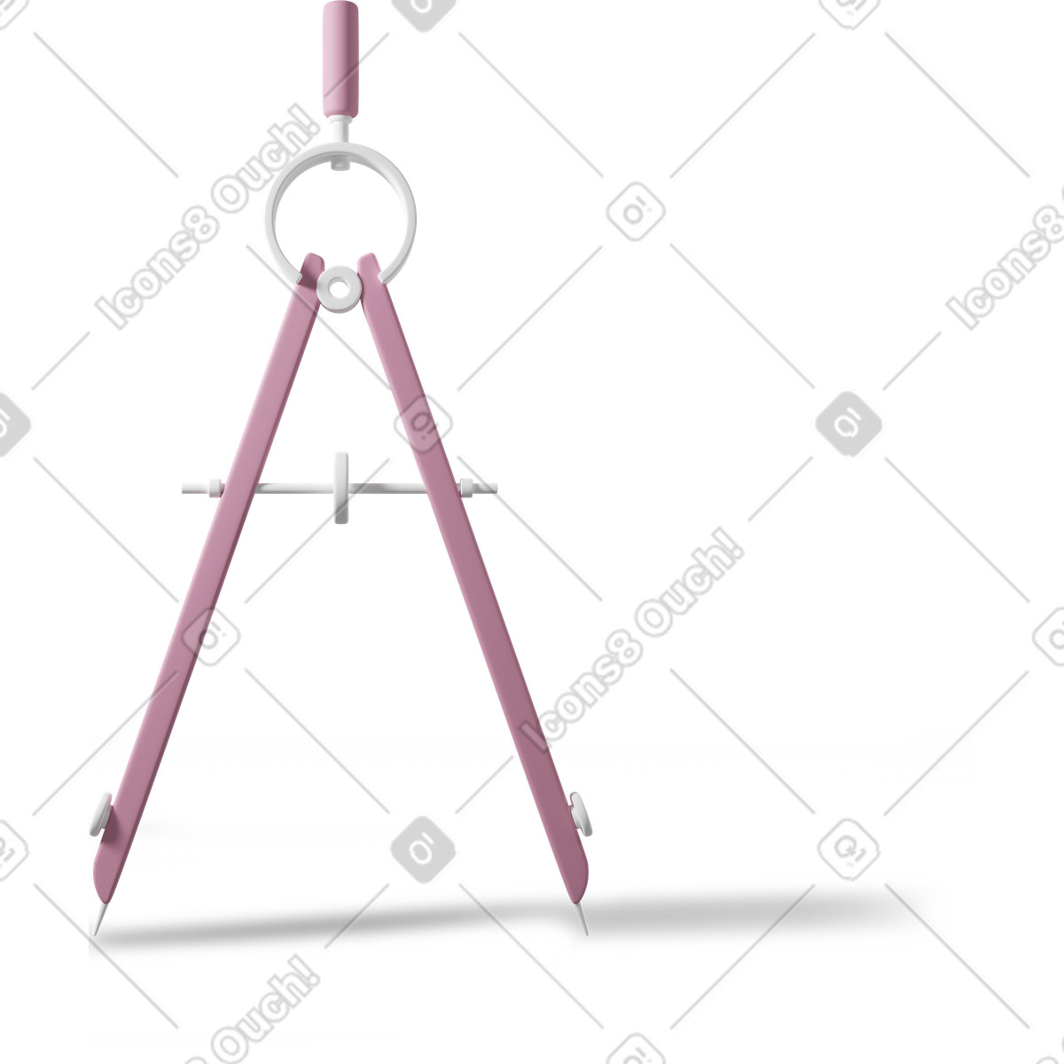 3D Casual life スタイルの Pink divider tool のイラストをPNG、SVG形式でダウンロード