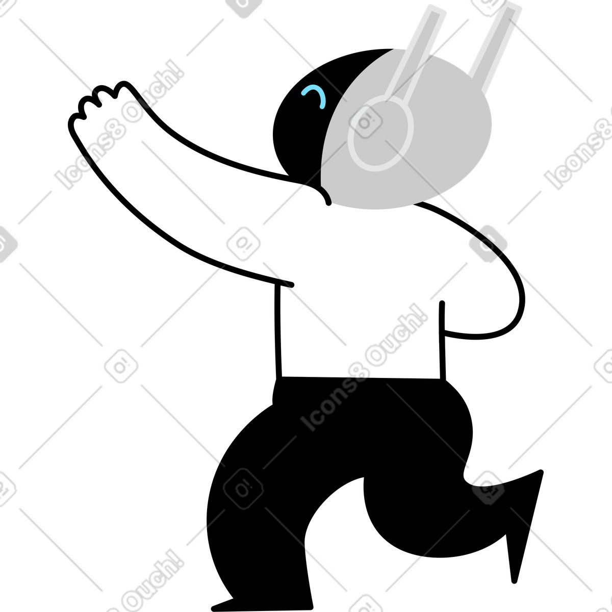 Ilustración Asistente robótico personal en estilo Giggle a descargar en PNG y SVG