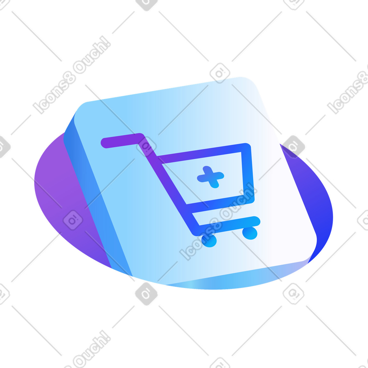 Hi-tech スタイルの オンラインショッピング、カートに追加、eコマースプラットフォーム のイラストをPNG、SVG形式でダウンロード