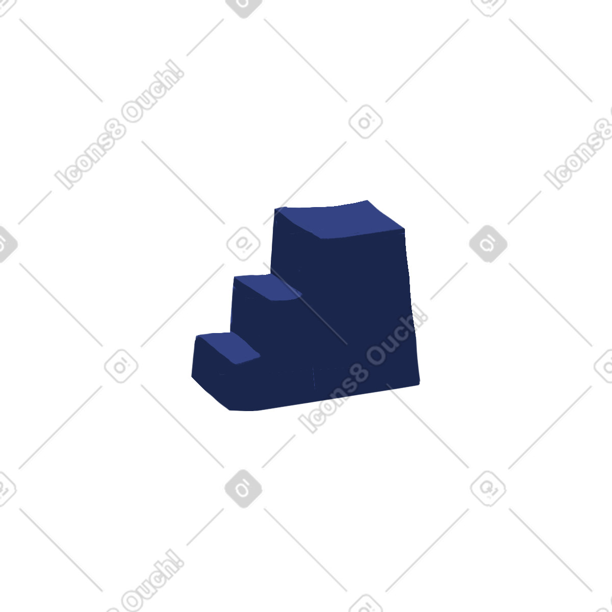 Treppe-Illustration im Atomic-Stil als Download in PNG, SVG