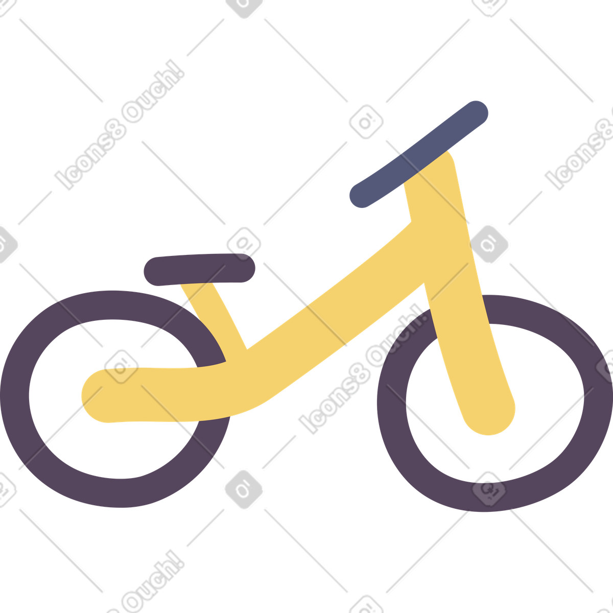 Ilustración Bicicleta para niños en estilo Pluto a descargar en PNG y SVG