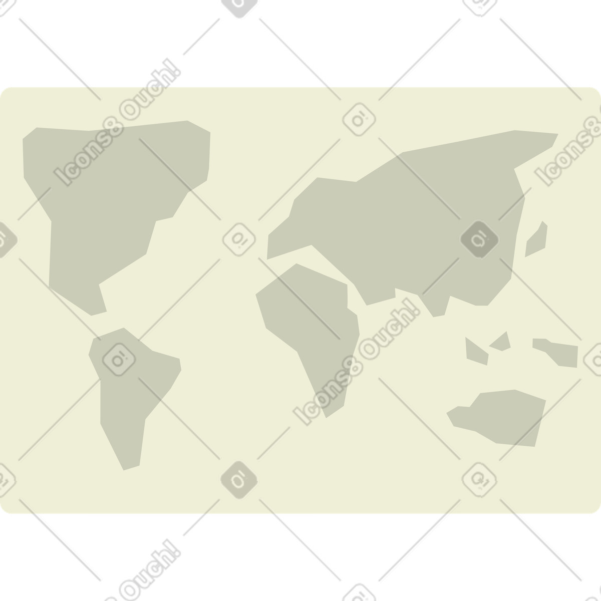 Ilustración Mapa del mundo en estilo Cubes a descargar en PNG y SVG