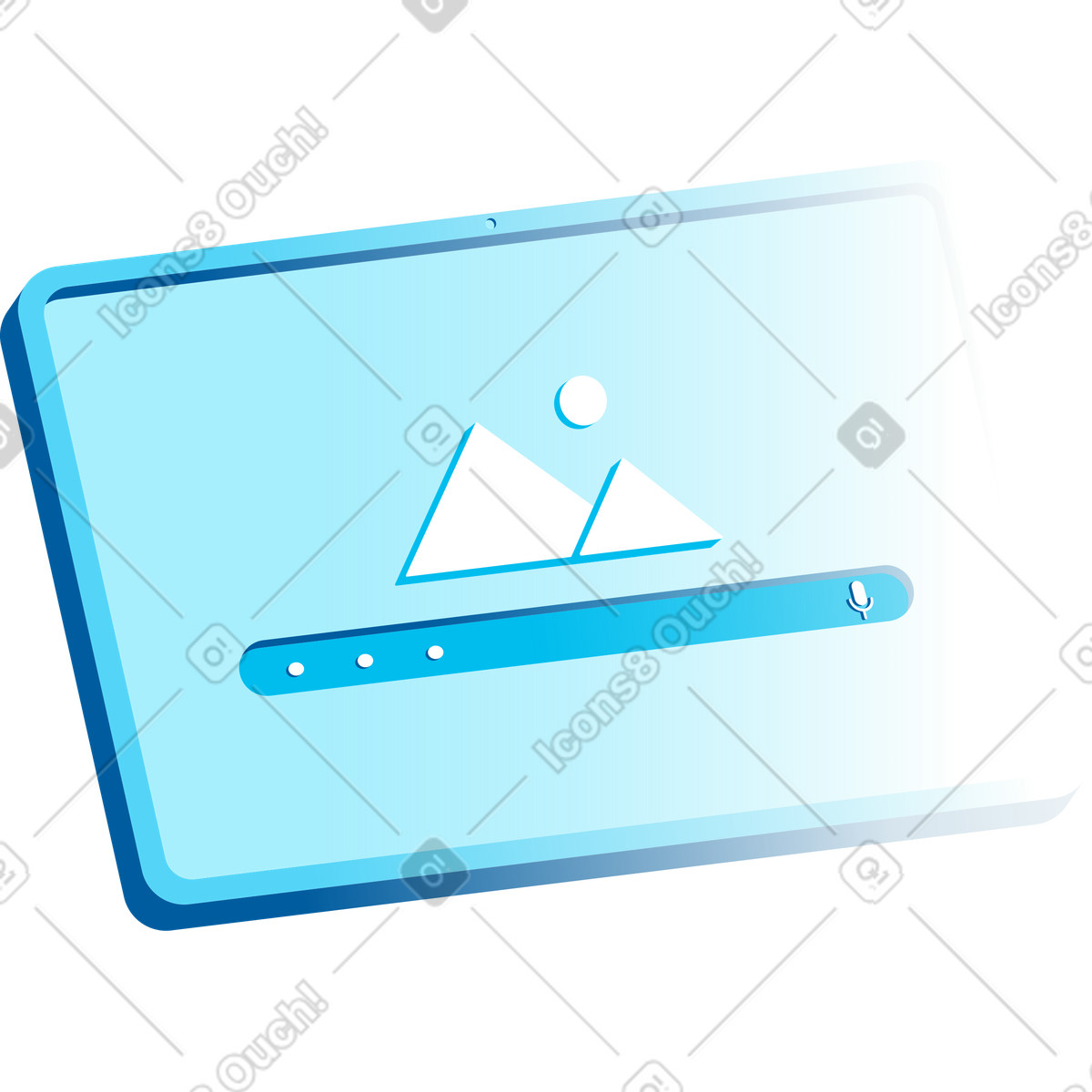 Tablette-Illustration im Icy-Stil als Download in PNG, SVG