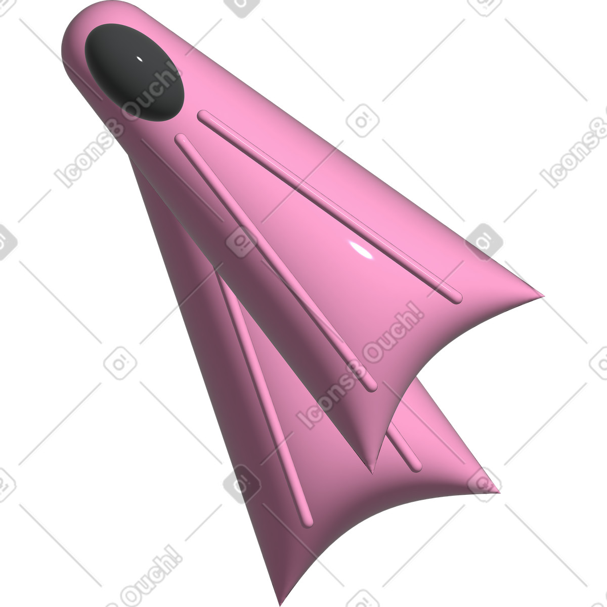 Ilustración Aletas rosas en estilo Cartoony a descargar en PNG y SVG
