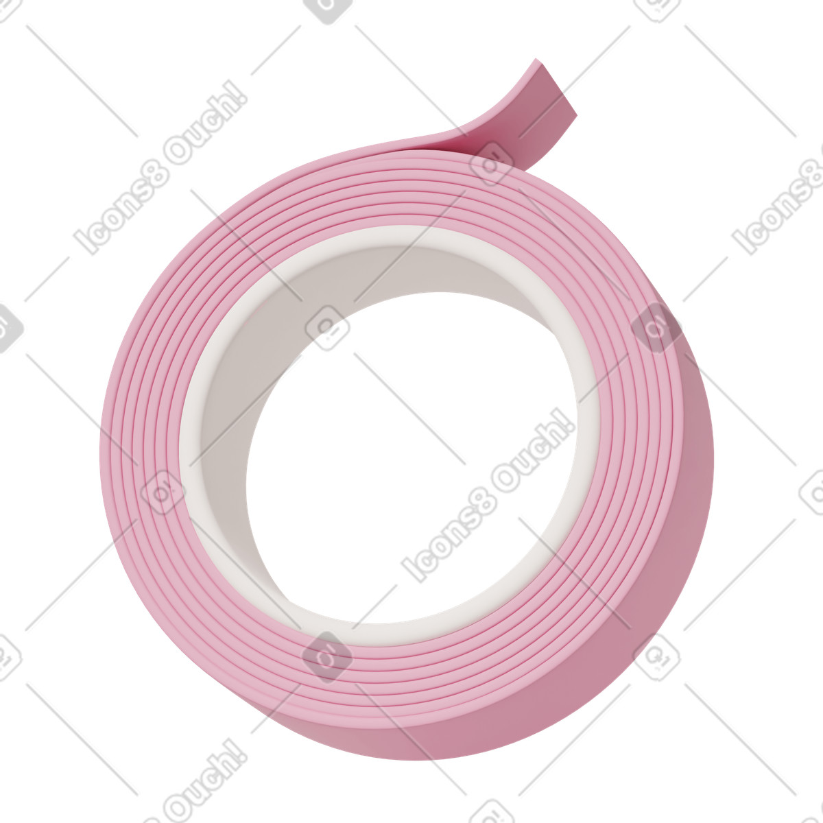 Illustration Pink tape dans le style 3D Casual life à télécharger aux formats PNG, SVG