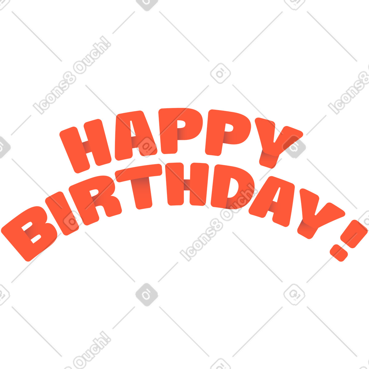 Scritte buon compleanno! illustrazione in stile Beam scarica in PNG, SVG